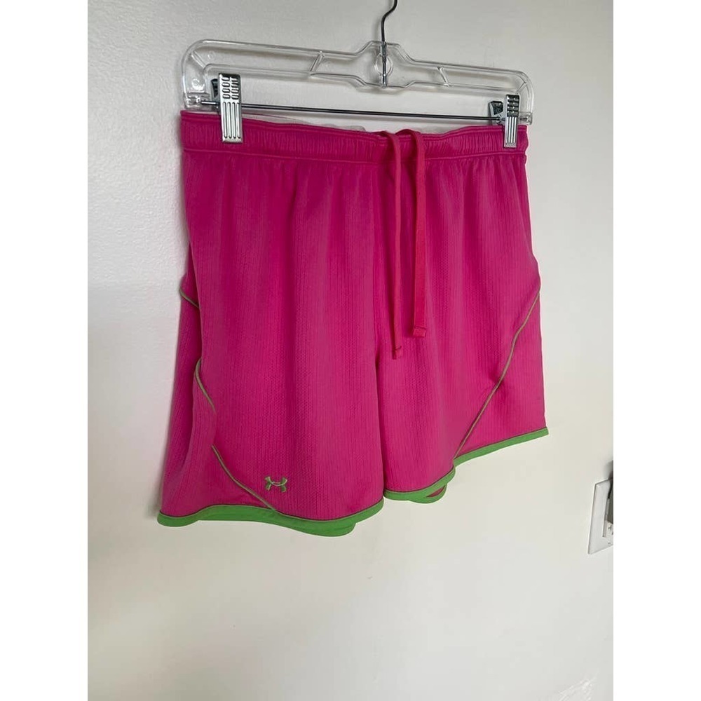 Under Armour Heat Gear Pink and Green Shorts